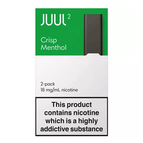 JUUL2 Crisp Menthol Pods 18mg (Pack of 2 Refill Cartridges) - UK Authentic