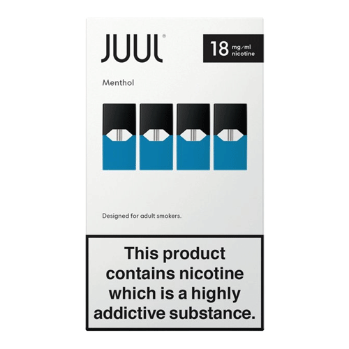 JUUL Menthol JUUL Pods 18mg (Pack of 4 Refill Cartridges x 0.7ml) - UK Authentic