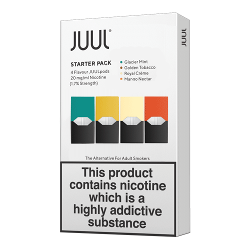 JUUL Starter Pack JUUL Pods 18mg (Pack of 4 Refill Cartridges x 0.7ml) - UK Authentic
